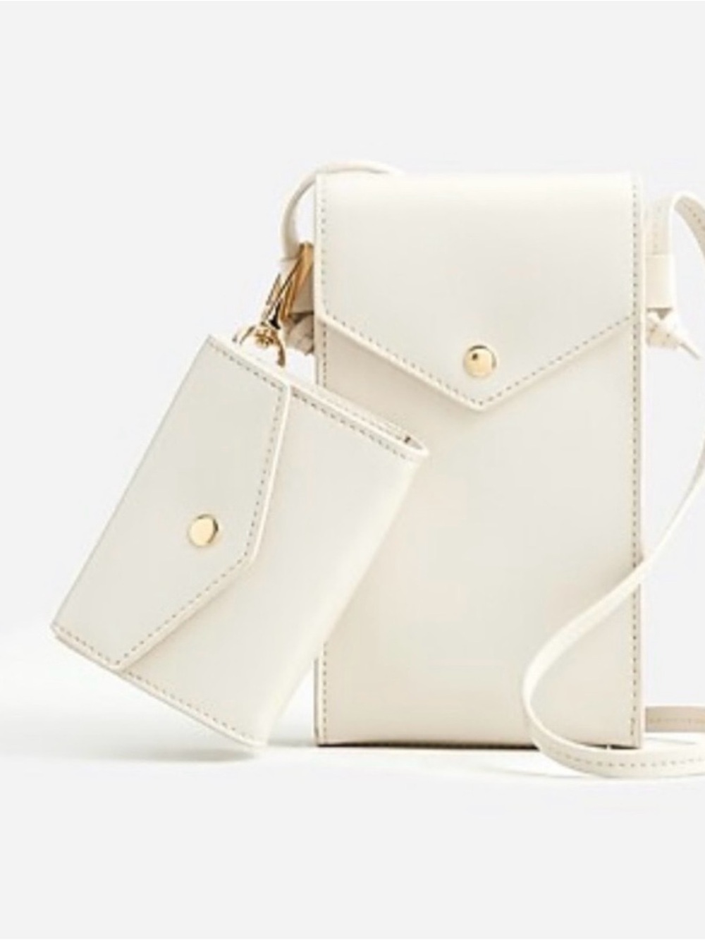 J. Crew Cream Crossbody Phone Bag with Matching Card Wallet